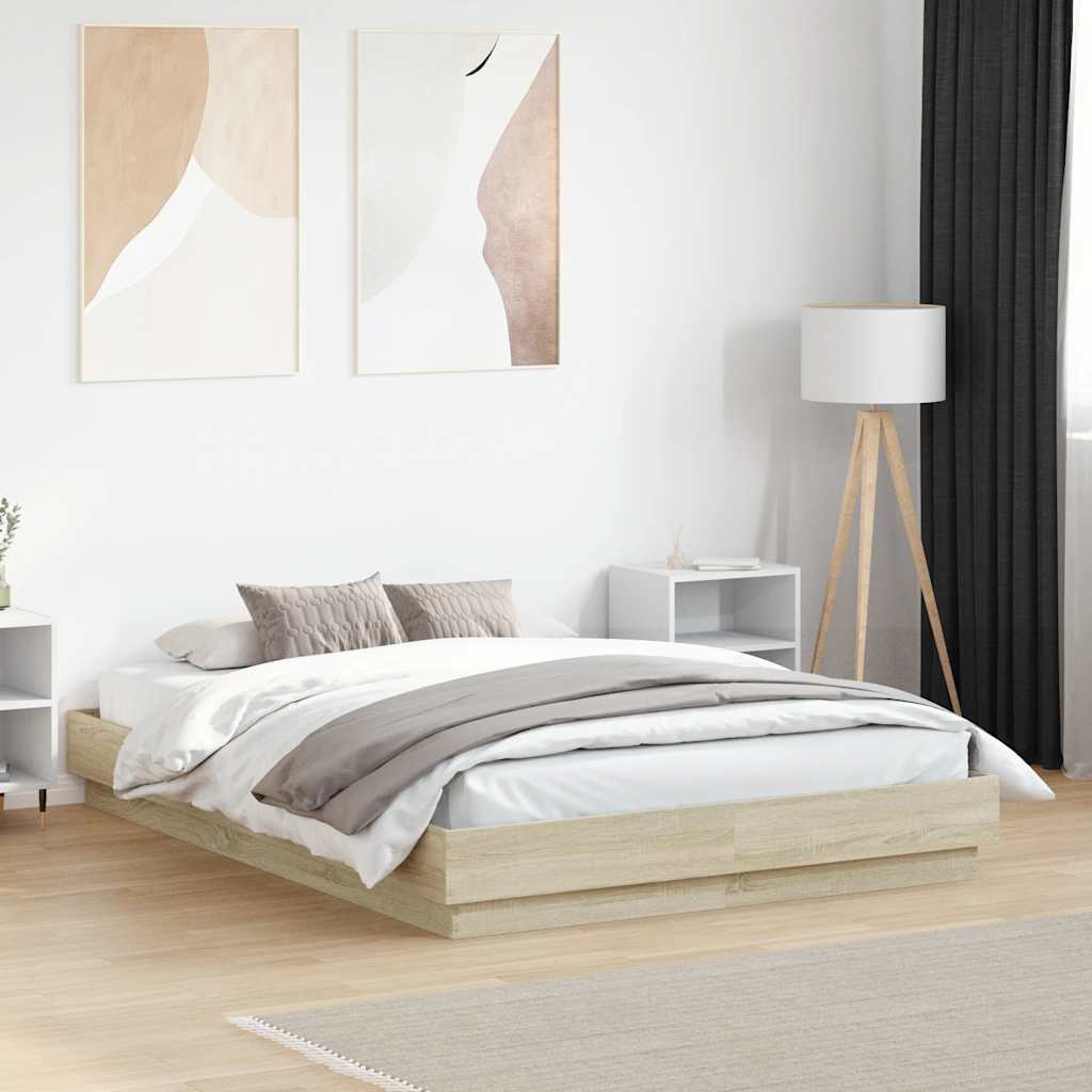 Bed Frame without Mattress Sonoma oak