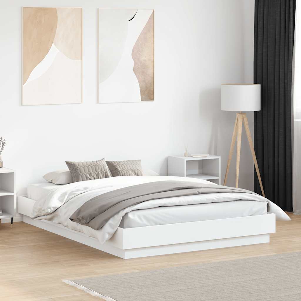 Bed Frame without Mattress 120x190 cm White