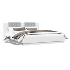 vidaXL Bed Frame without Mattress White 180x200 cm 2