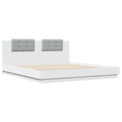 vidaXL Bed Frame without Mattress White 180x200 cm 3