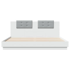 vidaXL Bed Frame without Mattress White 160x200 cm 4