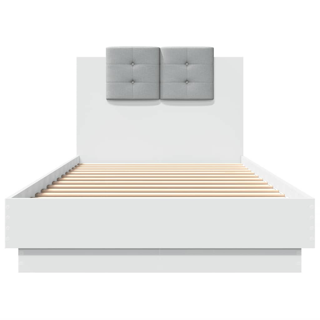 Bed Frame without Mattress 90x200 cm White