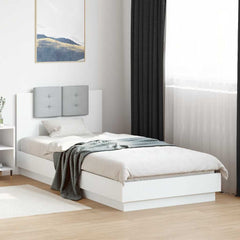 Bed Frame without Mattress 90x200 cm White