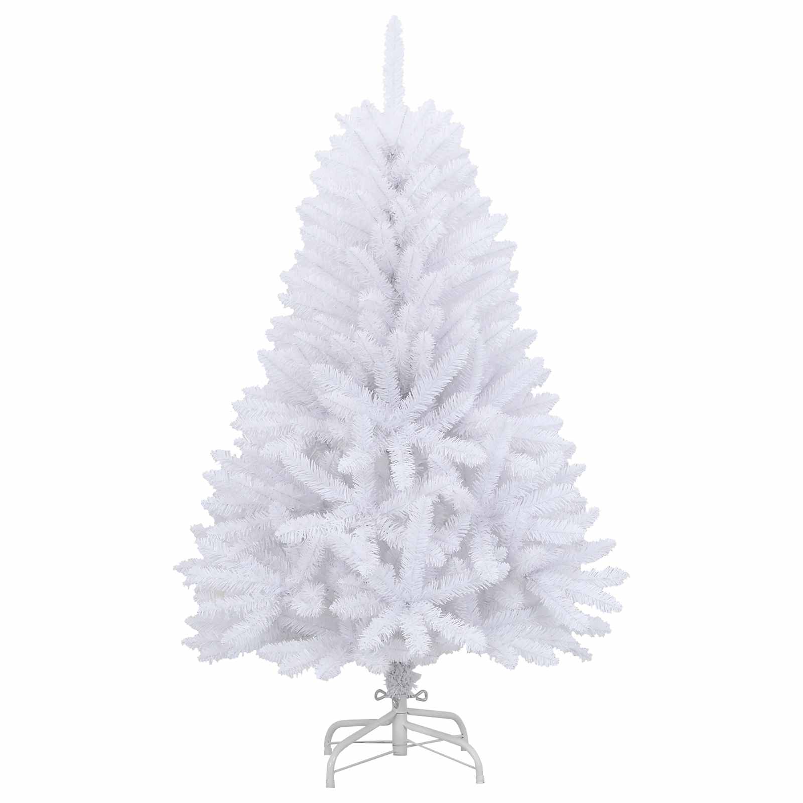 vidaXL Artificial Christmas Tree 120 cm PVC and Steel White 5