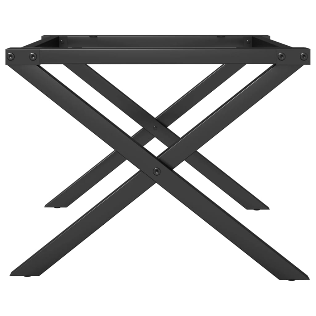 vidaXL Coffee Table Legs X-Frame 50x40x38 cm Steel 5