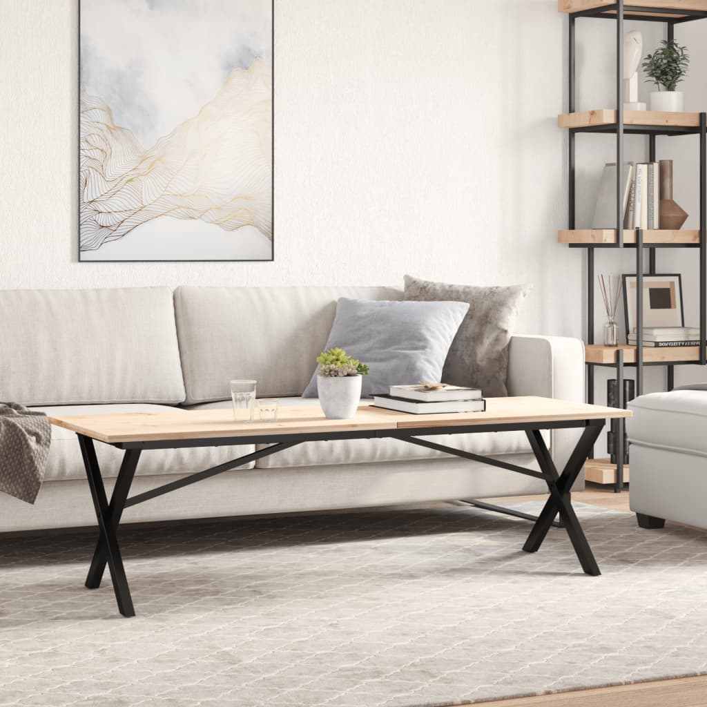 vidaXL Coffee Table Legs X-Frame 140x30x43 cm Steel 3