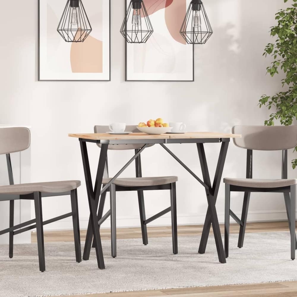 vidaXL Dining Table Legs X-Frame 80x40x73 cm Steel 3
