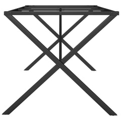 vidaXL Dining Table Legs X-Frame 160x80x73 cm Steel 5