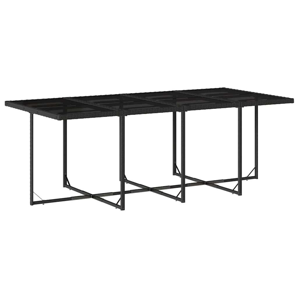 vidaXL 9 Piece Garden Dining Set with Cushions Black Poly Rattan 4