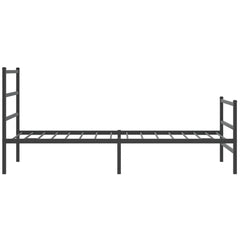 vidaXL Metal Bed Frame without Mattress with Footboard Black 100x200cm 6