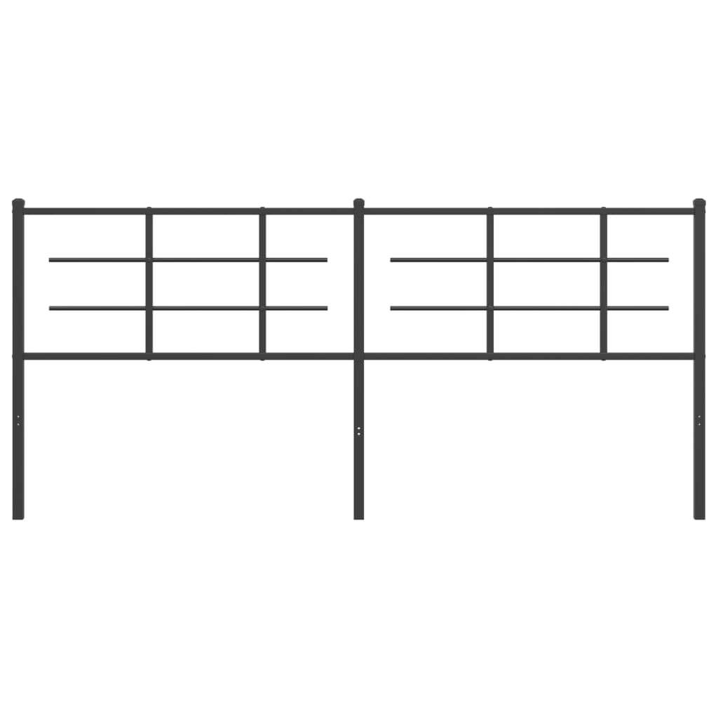 vidaXL Metal Replace Headboard Black 200 cm 3