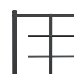 vidaXL Metal Replace Headboard Black 200 cm 5
