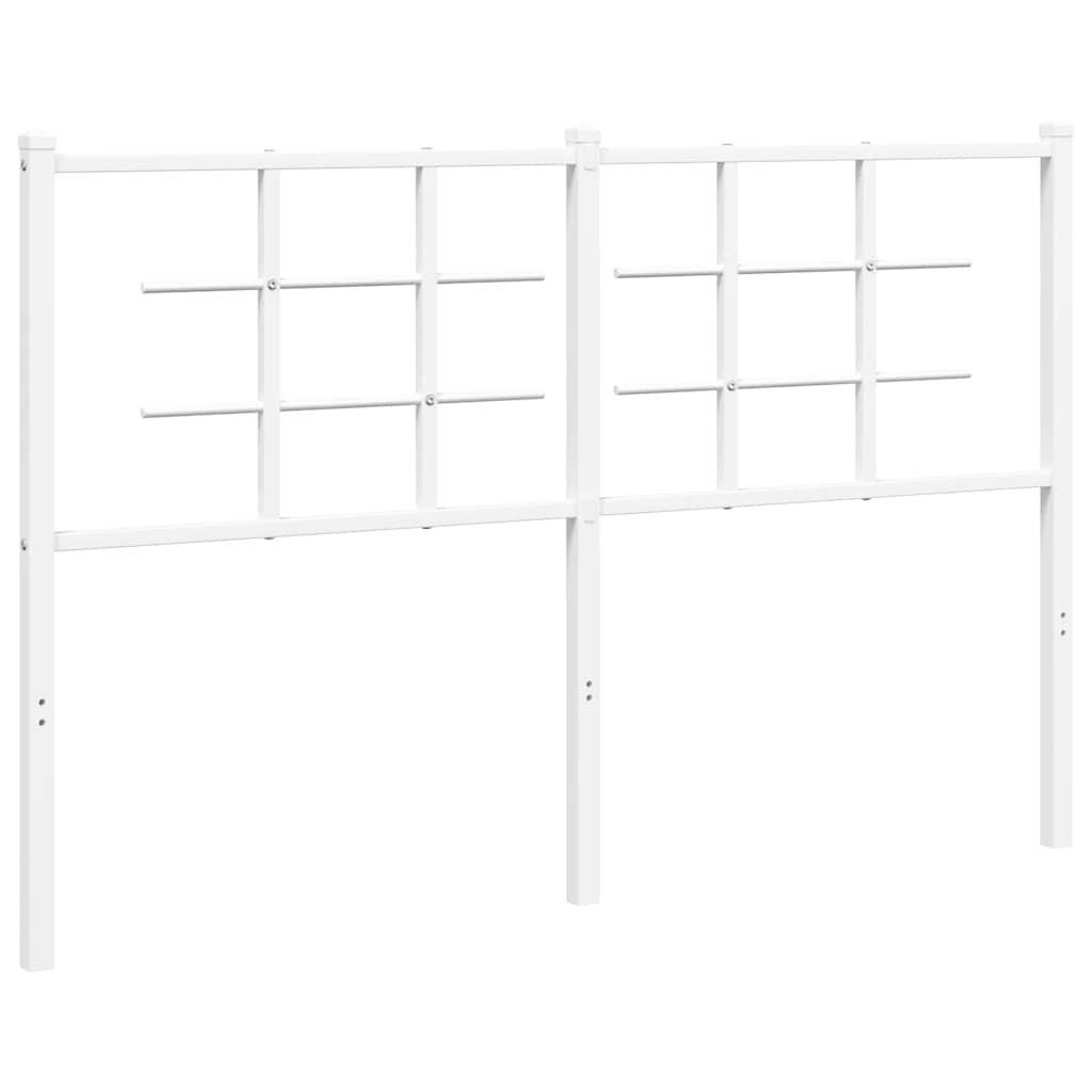vidaXL Metal Replace Headboard White 135 cm 2