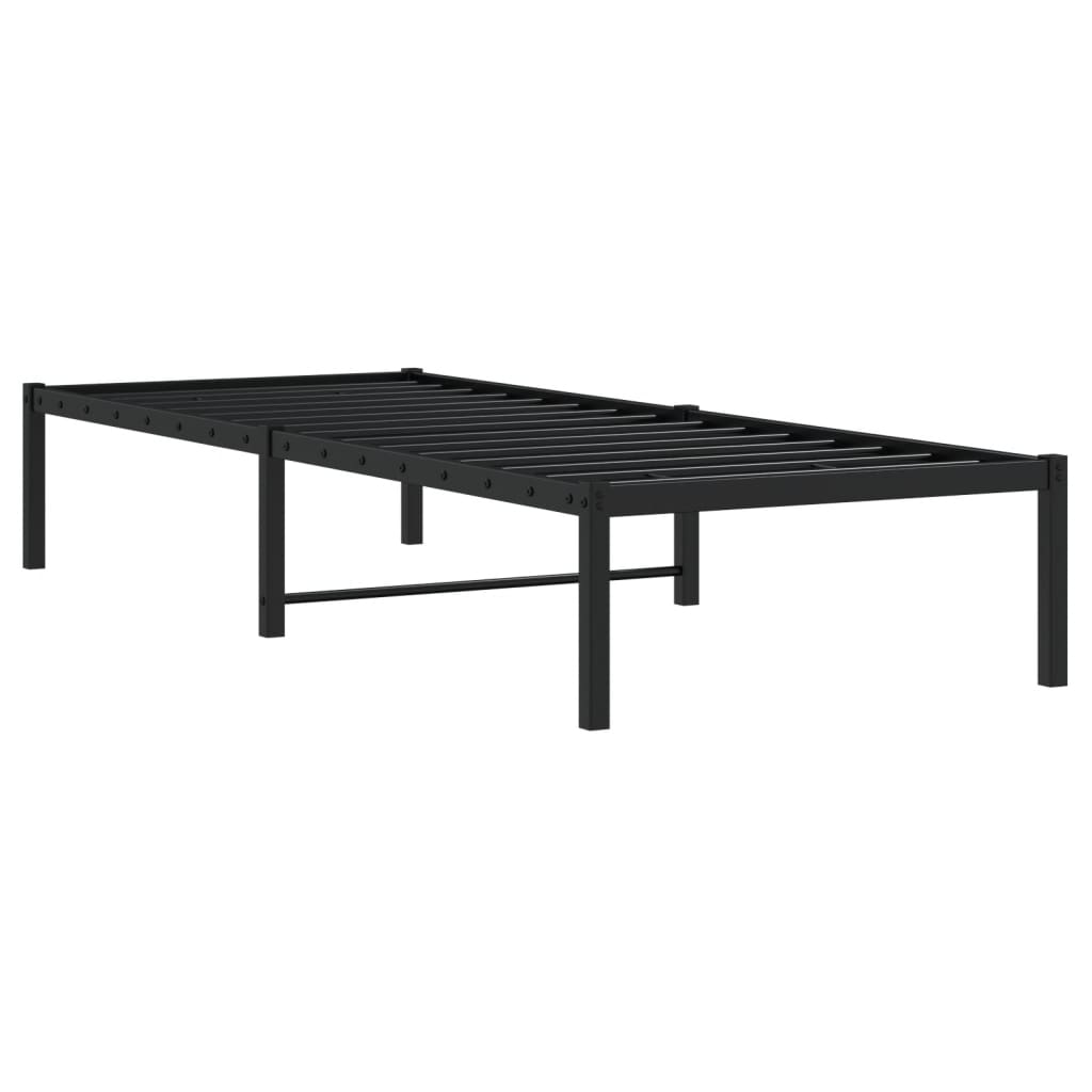 vidaXL Metal Bed Frame without Mattress Black 80x200cm 4