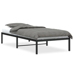 vidaXL Metal Bed Frame without Mattress Black 90x200cm 2
