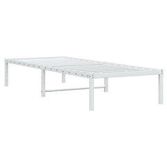 Metal Bed Frame without Mattress White 75 cm 190 cm
