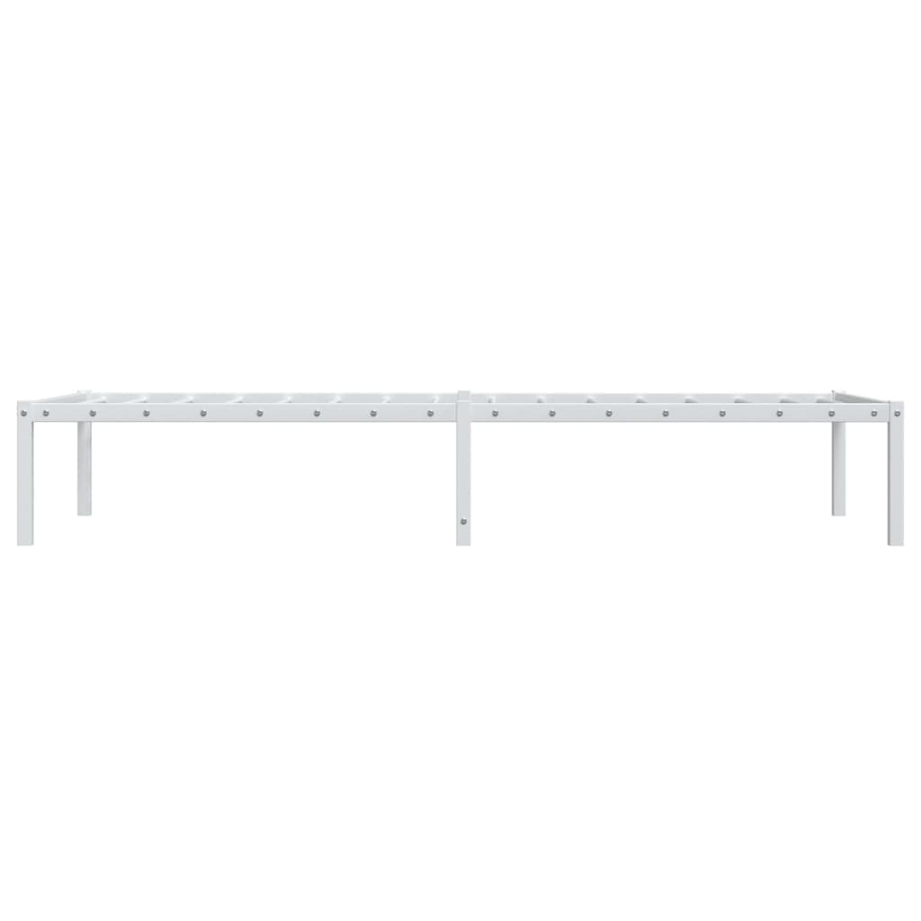 Metal Bed Frame without Mattress White 75 cm 190 cm