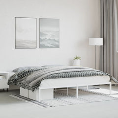 Metal Bed Frame without Mattress White 200 cm 200 cm