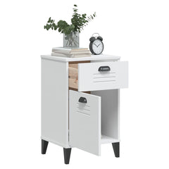 vidaXL Bedside Cabinet VIKEN White Engineered Wood 4