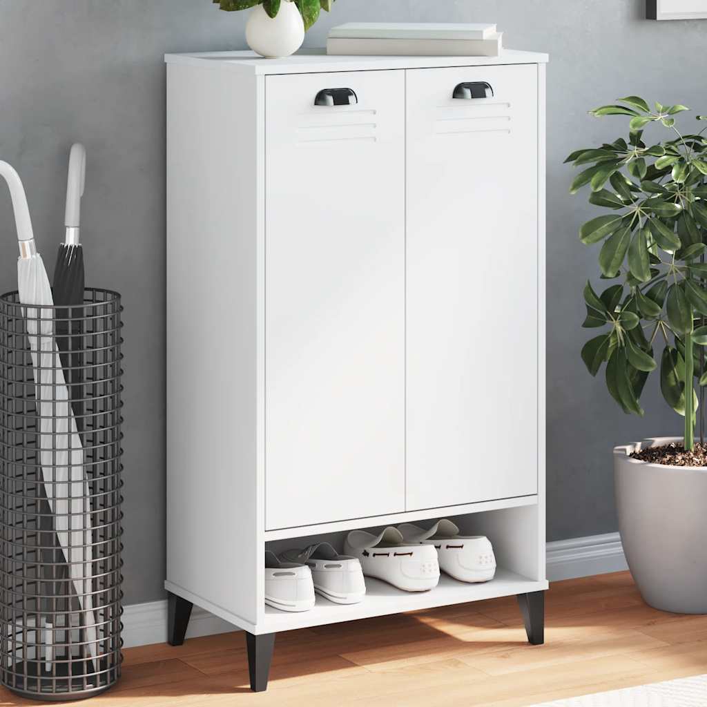 vidaXL Shoe Cabinet VIKEN White Engineered Wood 1