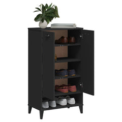 vidaXL Shoe Cabinet VIKEN Black Engineered Wood 4