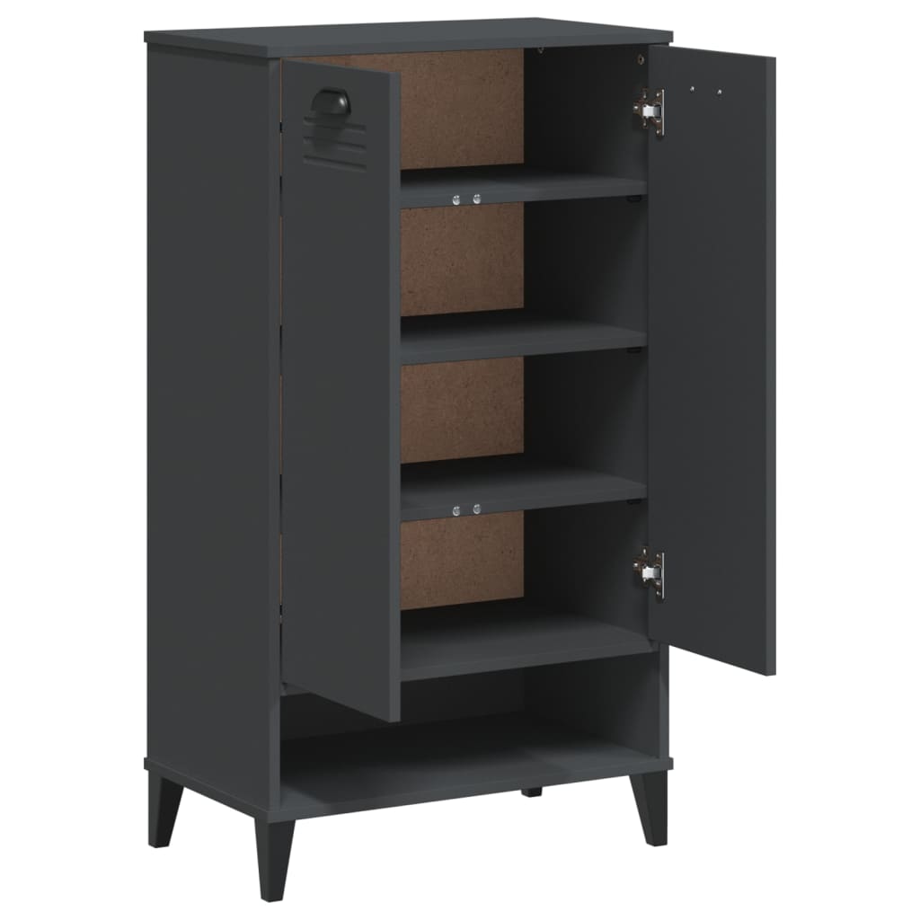 vidaXL Shoe Cabinet VIKEN Anthracite Grey Engineered Wood 5