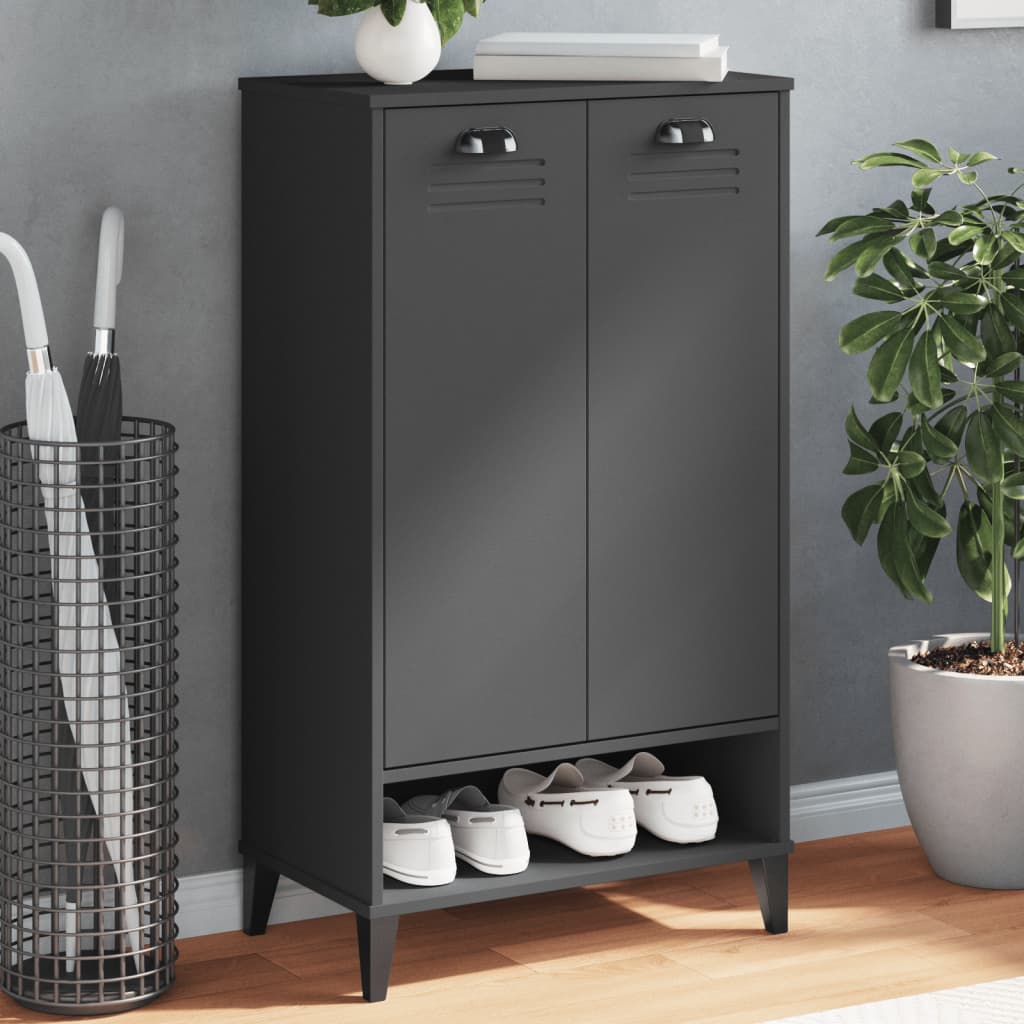 vidaXL Shoe Cabinet VIKEN Anthracite Grey Engineered Wood 1