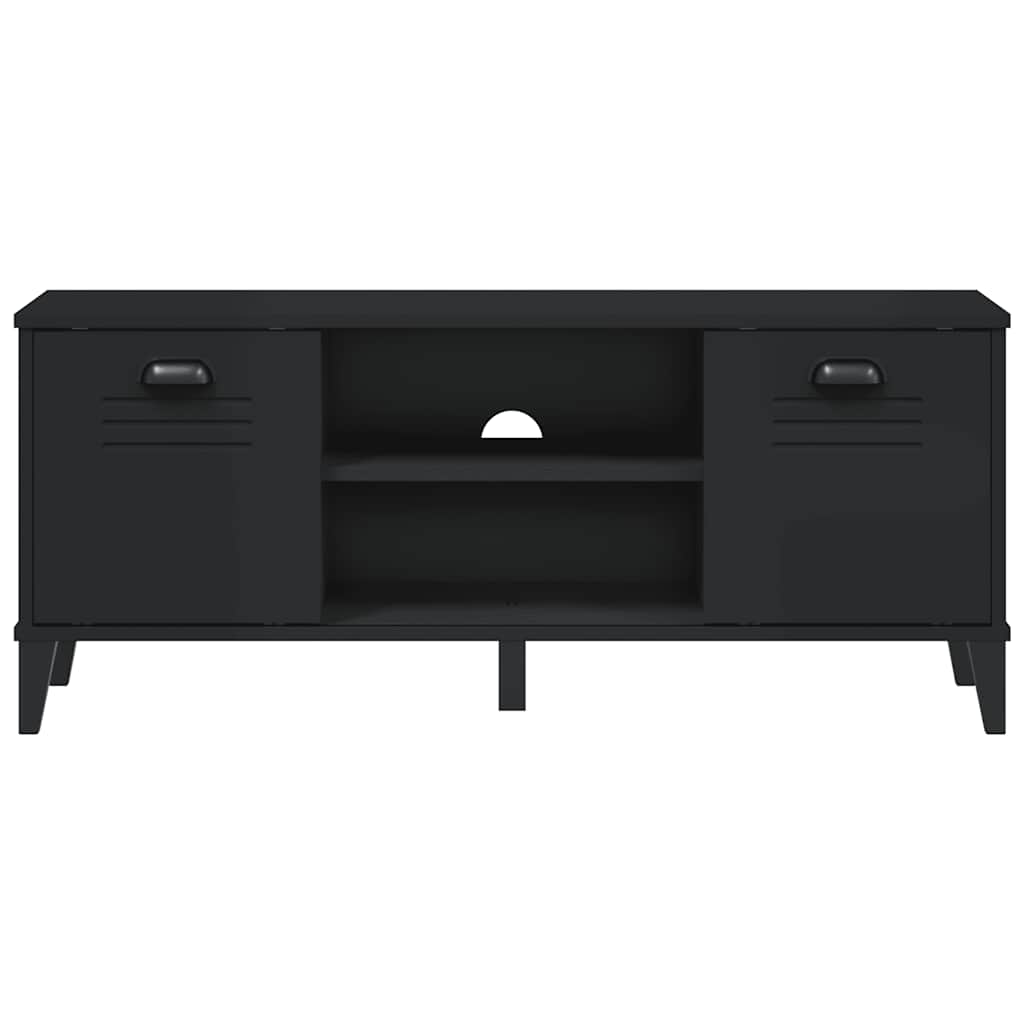 vidaXL Shoe Bench VIKEN Black 106x35x45 cm Engineered Wood 5