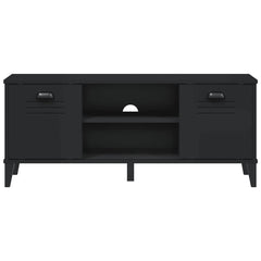 vidaXL Shoe Bench VIKEN Black 106x35x45 cm Engineered Wood 5