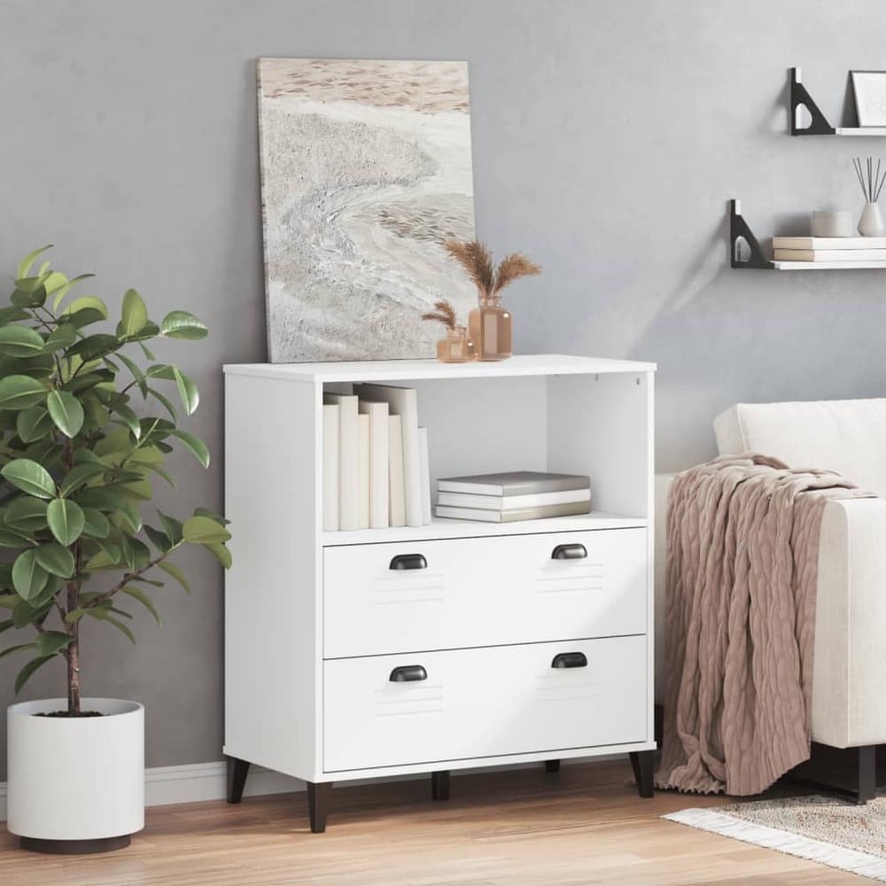 Bookcase "VIKEN" 80x40x90 cm Engineered Wood White
