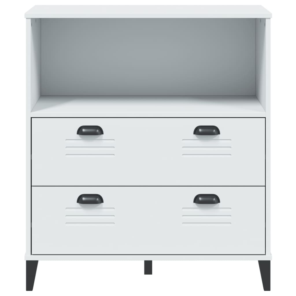 Bookcase "VIKEN" 80x40x90 cm Engineered Wood White