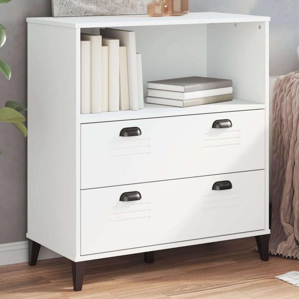 Bookcase "VIKEN" 80x40x90 cm Engineered Wood White