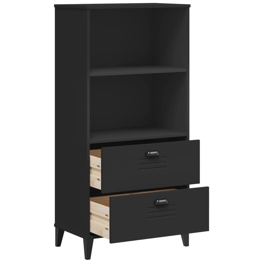 vidaXL Bookcase VIKEN Black 60x35x123 cm Engineered Wood 5