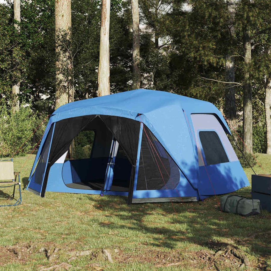Family Tent 10-Person Quick Release Waterproof Blue