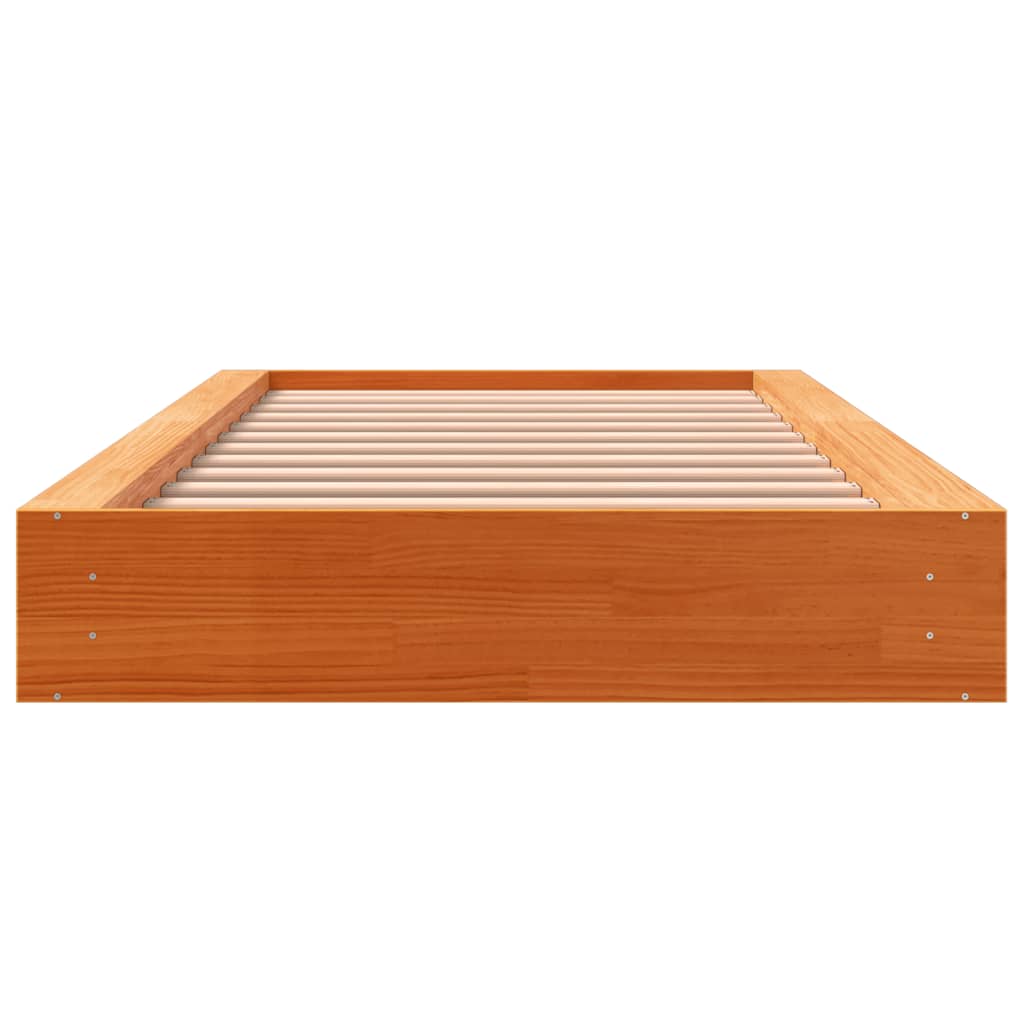 vidaXL Bed Frame | Wax Brown | Solid Pine Wood | Single | Durable | Bed Frame 4