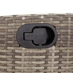 Garden Dining Cushions Grey Poly Rattan