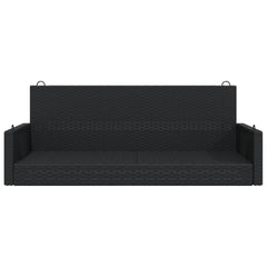 vidaXL Swing Bench Black 119x56x48 cm Poly Rattan 4
