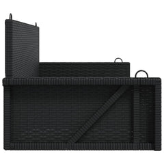 vidaXL Swing Bench Black 119x56x48 cm Poly Rattan 5