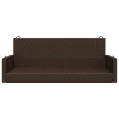 vidaXL Swing Bench Brown 119x56x48 cm Poly Rattan 4