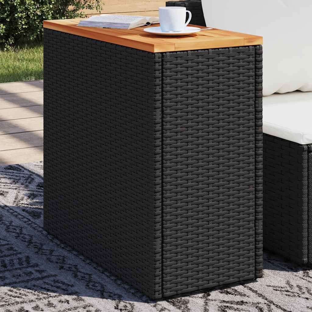 vidaXL Garden Side Table with Wooden Top 58x27.5x55 cm