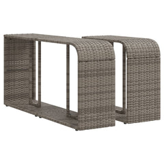vidaXL Storage Shelves 2 pcs Grey Poly Rattan 2