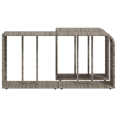 vidaXL Storage Shelves 2 pcs Grey Poly Rattan 6