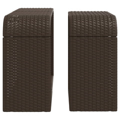 vidaXL Storage Shelves 2 pcs Brown Poly Rattan 5