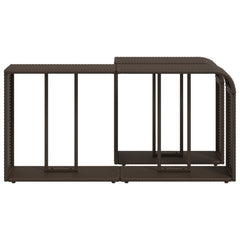 vidaXL Storage Shelves 2 pcs Brown Poly Rattan 6