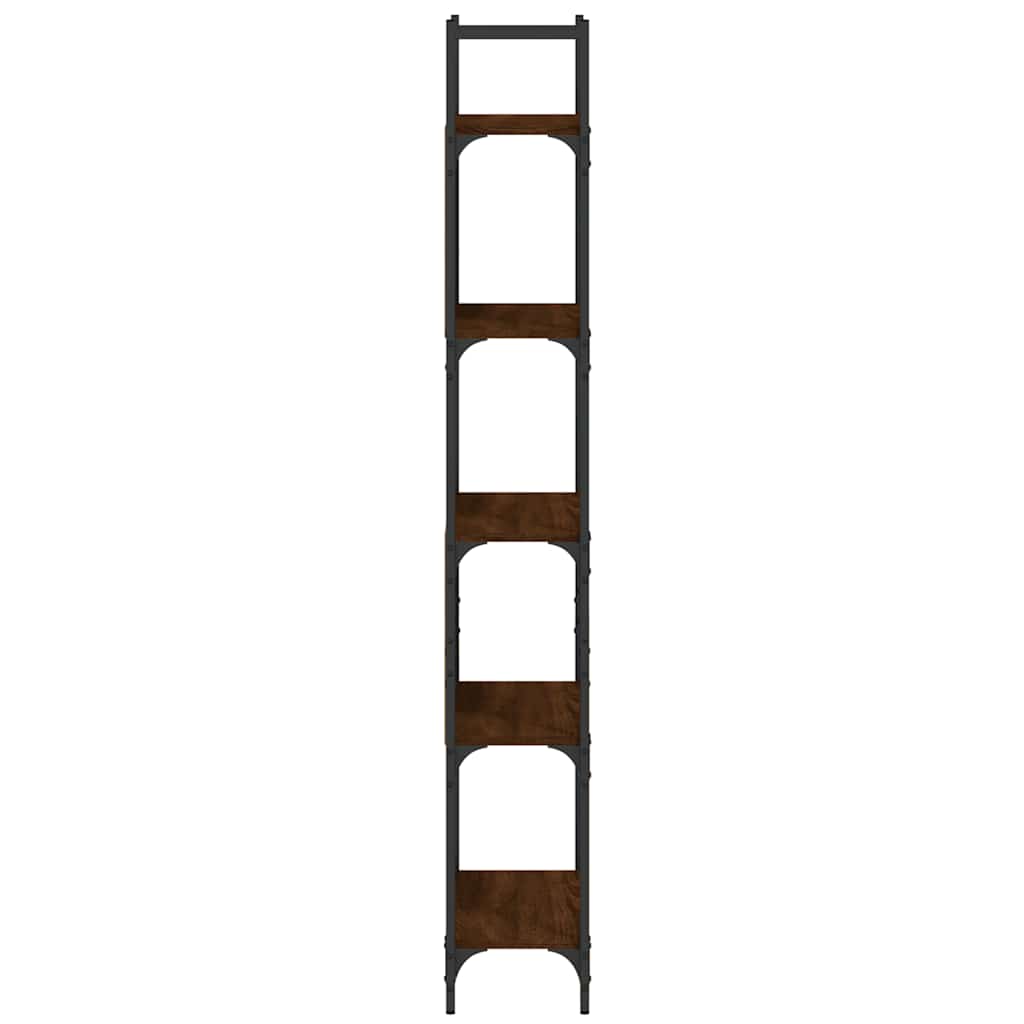vidaXL Bookshelf 5-Tier Brown Oak 60.5x24x166.5 cm Engineered Wood 6