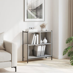 vidaXL Bookcase Grey Sonoma 72x28x77.5 cm Engineered Wood 3