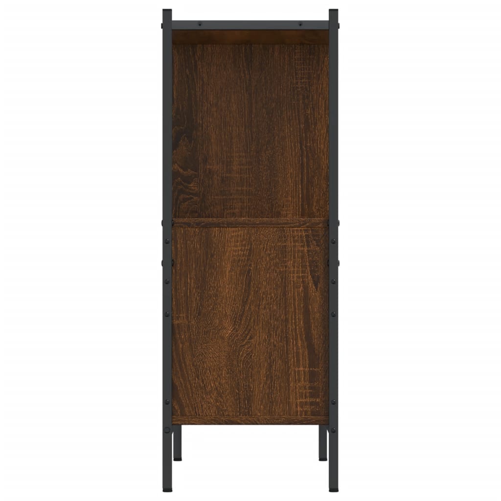 vidaXL Bookcase Brown Oak 72x28x77.5 cm Engineered Wood 6