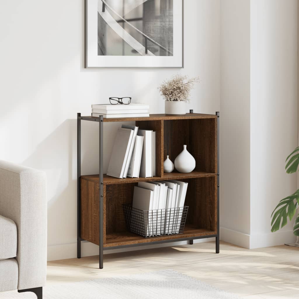 vidaXL Bookcase Brown Oak 72x28x77.5 cm Engineered Wood 1