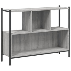 vidaXL Bookcase Grey Sonoma 102x28x77.5 cm Engineered Wood 2