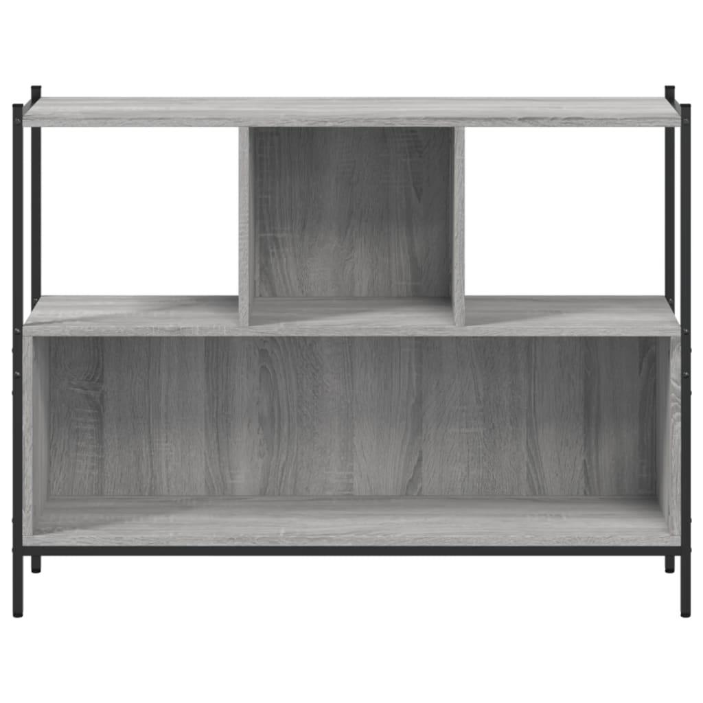 vidaXL Bookcase Grey Sonoma 102x28x77.5 cm Engineered Wood 5